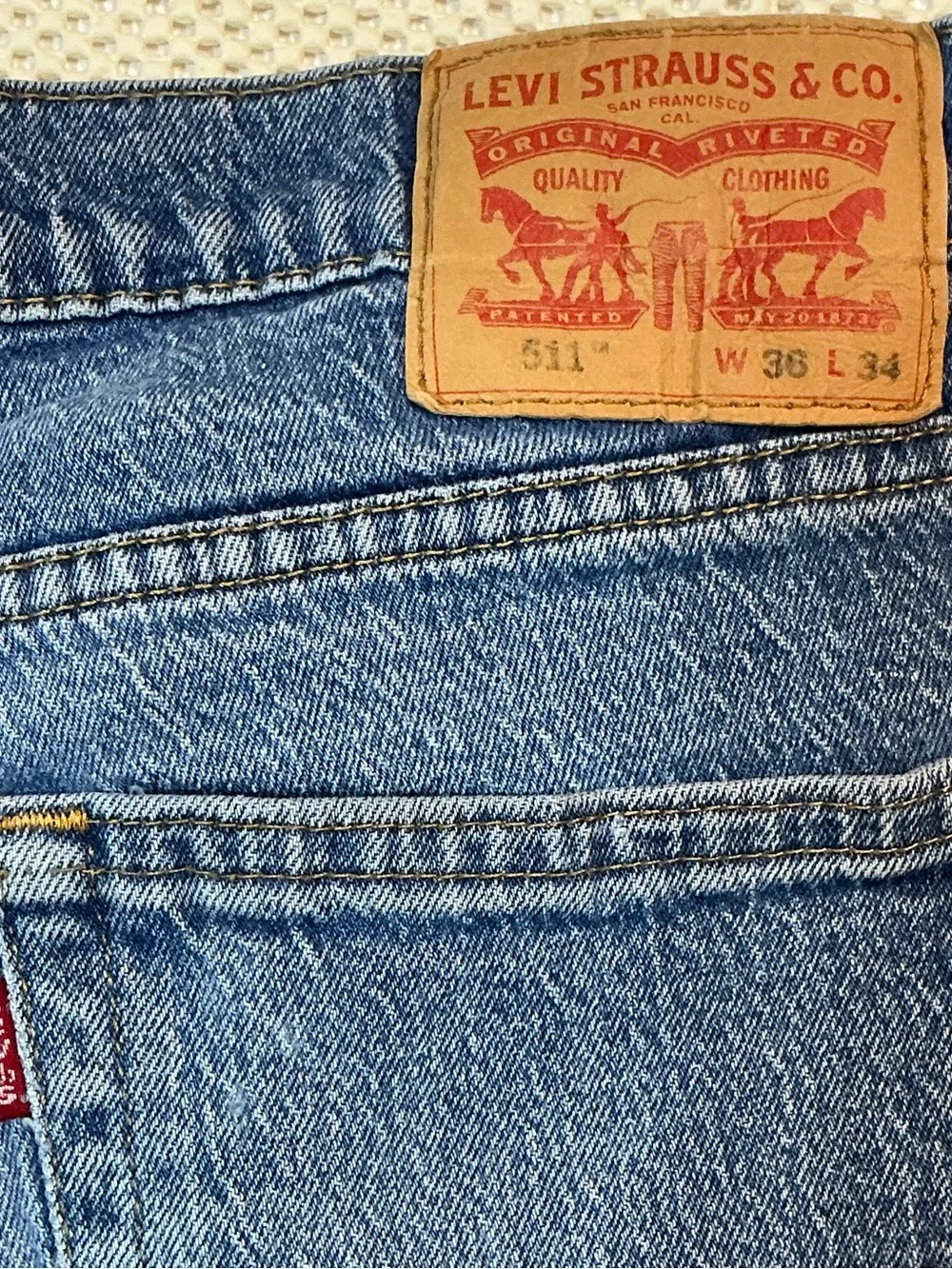 Levi’s 531 Men’s Jeans 36x34 Blue Straight Leg Medium Wash Denim Classic